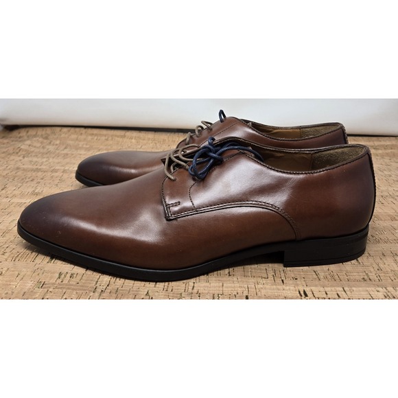 Ted Baker London Shoes Mens 10‎ Watele Leather Dress Oxfords Plain Toe Tan